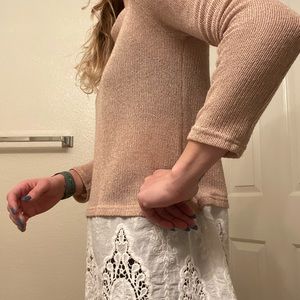 Lace sweater shirt